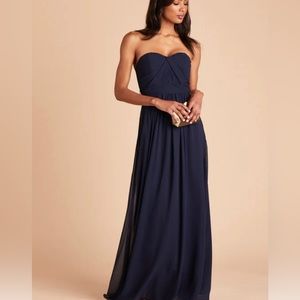Birdy grey “grace navy chiffon” bridesmaid dress
